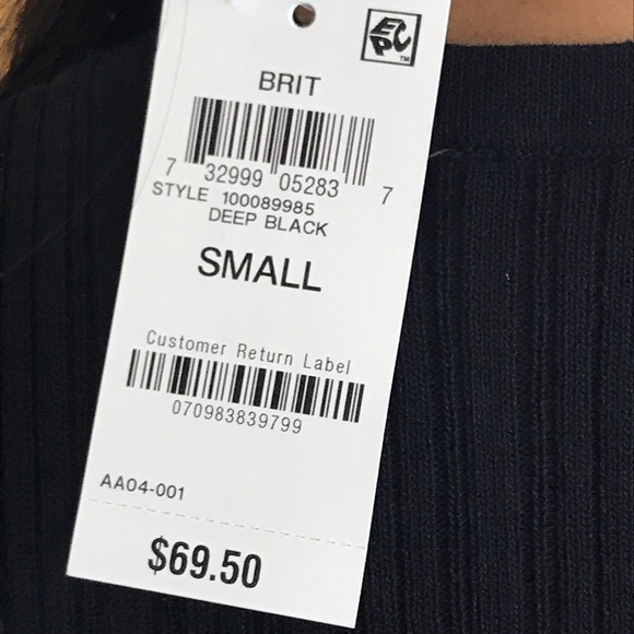 INC NWT Size Small  Wrap Over Black Sweater - Picture 7 of 8